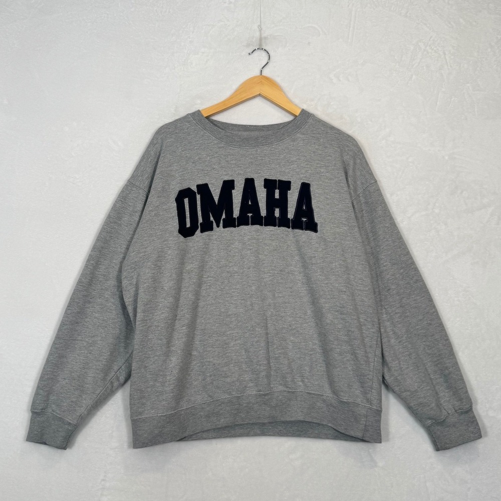 New York Popular Gray Omaha Graphic Sweatshirt XL
